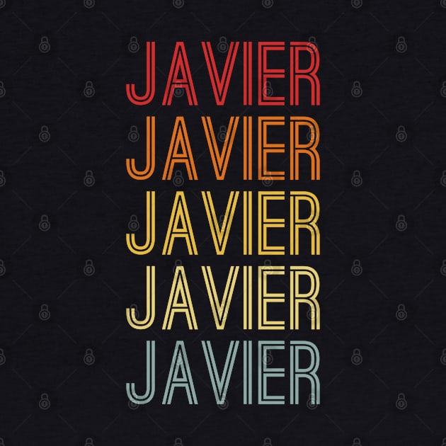 Javier Name Vintage Retro Gift Named Javier by CoolDesignsDz